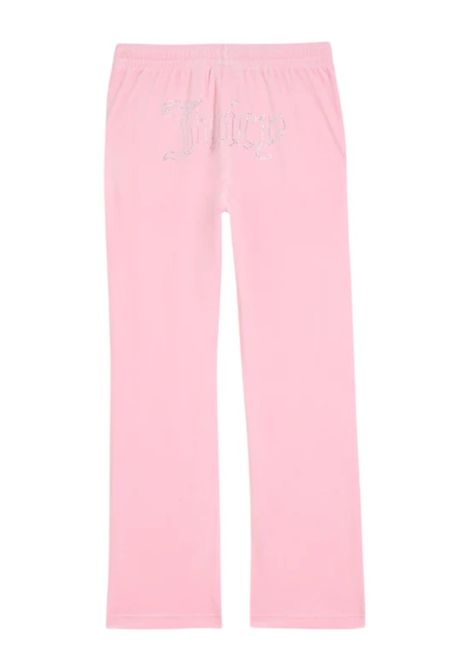tina outline trackpantPantaloni in Velluto con Strass Logo Juicy Couture JUICY COUTURE | Pantaloni | VIJH70699JP2